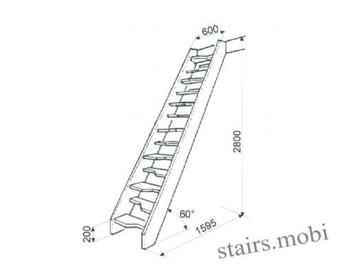 М-011У без поручня чертеж stairs.mobi